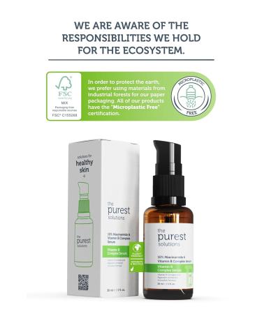 Purest Solutions Vitamin B Complex Serum - Niacinamide 10% | Anti-Redness Restorative | Vegan Cruelty-Free Eco-Friendly - Shop Internationally - Buy Online on SooperMarket.com