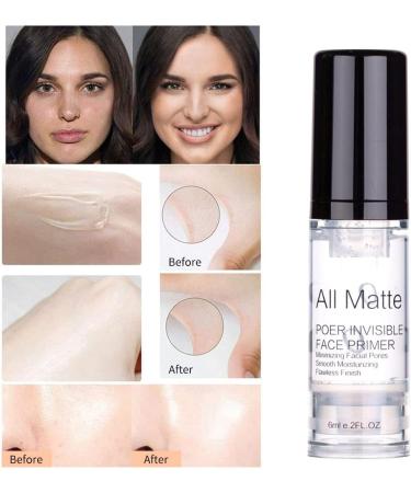All Matte Pore Invisible Face Primer 6ML Long Lasting Hydrating Smoothing Isolated Moisturizing Oil Free Pro Makeup Primer Make Up Base Face Foundation Primer for All Skin Types - Buy Online on SooperMarket.com