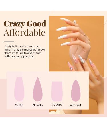 Beetles Poly Nail Extension Gel Kit 3 Colors 1OZ All-in-One French Kit Tyro Nail Salon Mother's Day Gift A-Nude-001 - Buy Online on SooperMarket.com