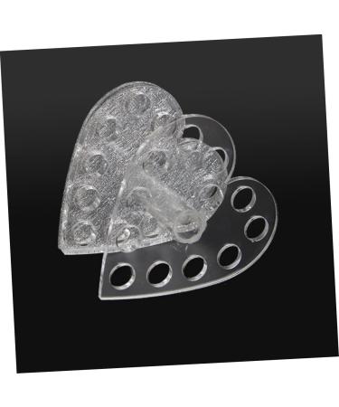 Mikinona 1pc Nail Art Penholder Nail Art Brush Holder Makeup Pen Stand Art Painting Pen Stand Manicure Pen Holder Pen Display Stand Holder No Bend Hair Clips Heart-shaped Makeup Brush 8.7x8.5cm Silver - Buy Online on SooperMarket.com