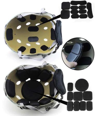 PAXLamb 19pcs Airsoft Helmet Pads Set - Tactical Replacement Foam Kit for Military Helmets - Black - Buy Online on SooperMarket.com