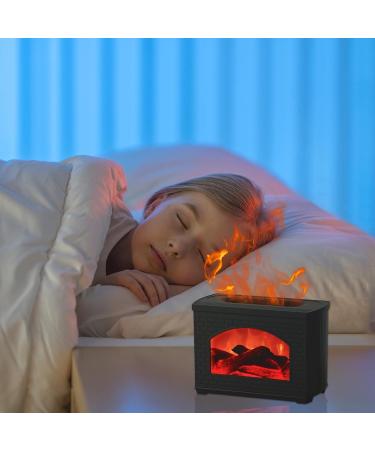 Flame Humidifier Flame Diffuser USB Essential Oil Diffuser with Fire Light 270ml Quiet Cool Mist Humidifiers with Auto Shut-Off Function for Home Office Decor - Buy Online on SooperMarket.com