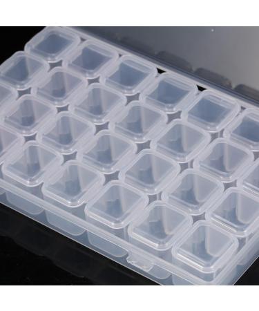 28 Slots Clear Nail Art Rhinestone Gem Bead Storage Box for Manicure Design - Buy Online on SooperMarket.com
