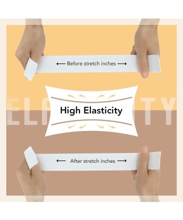 White 1 Inch Elastic Spool - 11 Yards | High Elasticity for Sewing Waistband, Pants, Dress, Swimwear, Crafts DIY - Buy Online on SooperMarket.com