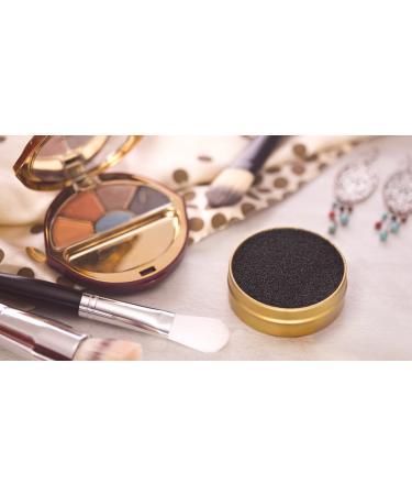 Makeup Brush Cleaner Sponge - Quick Color Switch for Eyeshadow Blush Foundation | 2 oz Gold Tin - Travel-Friendly Perfect for Makeup Bags & Gym - Buy Online on SooperMarket.com