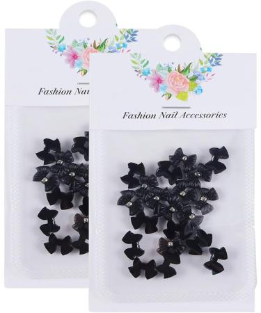 40x Bowknot Nail Nails Art 3D Nail DIY Nails Decorations Jewels Supplies For Acrylic Nails 40x 3d Nails Art Bowknot Nail Nails Decoration Jewels Supplies Black No. 2 - Buy Online on SooperMarket.com