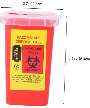 Angoily 5-Set Hairdressing Storage Containers - Automatic Trash Can for Shaving | Red Razor Case for Salons & Home Use - Buy Online on SooperMarket.com