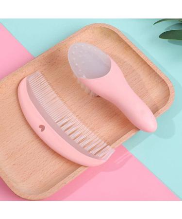 EXCEART Newborn Baby Comb and Brush Set with Baby Wipes - Baby Essentials Kit for Infant Massage and Toddler Hair Care (Pink) - Buy Online on SooperMarket.com