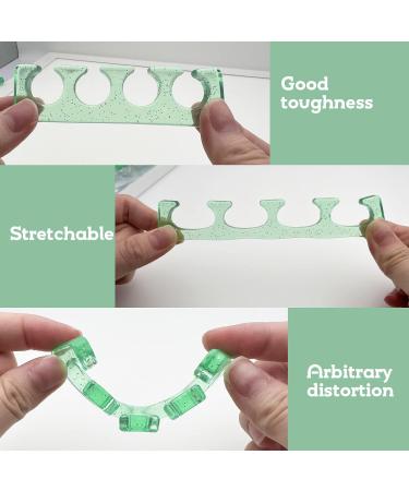 Gel Toe Separator 4PCS for Nail Varnish, Green & Translucent Toe Dividers/Spacers - Nail Art Pedicure Manicure Accessories - Buy Online on SooperMarket.com