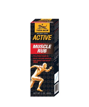 ORIGINAL TIGER BALM Active Muscle Rub  ACTIVE  Non-Greasy muscular Pain Relief cream 60g