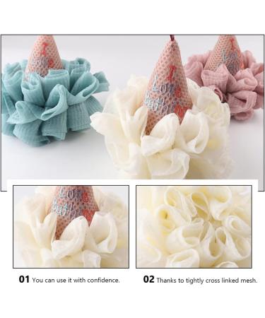 1pc Ice Cream Bath Ball Body Scrubber Sponge Ice Cream Loofah Sponge Mesh Pouf Bath Sponge Body Exfoliator Mesh Bath and Shower Sponge Men Body Wash Polyester Gel Girl Child White - Buy Online on SooperMarket.com