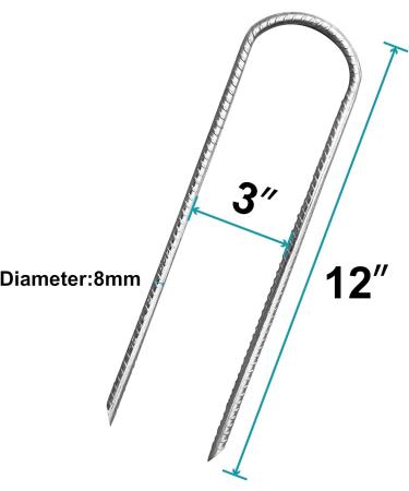 Eurmax USA 12 Heavy Duty Trampoline Stake Safety Ground Anchor - 8pcs Galvanized Steel Wind Stakes - Buy Online on SooperMarket.com