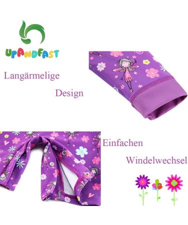 UPF 50+ Sun Protection Baby Swimwear | Purple Toddler Swimsuit (3-6 Months) - Buy Online on SooperMarket.com