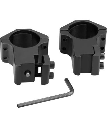 Modkin 1 Inch Dovetail Scope Rings - High Profile Mount for 11mm Rails - Set of 2 with Stop Pin - Buy Online on SooperMarket.com