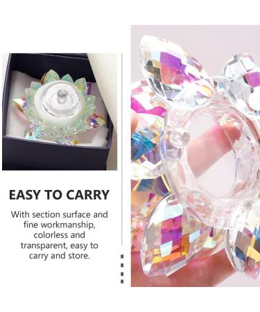 Minkissy Crystal Dappen Dish with Lid - Flower Shaped Glass Cup for Nail Art | Manicure Mixing Bowl & Tools - Buy Online on SooperMarket.com
