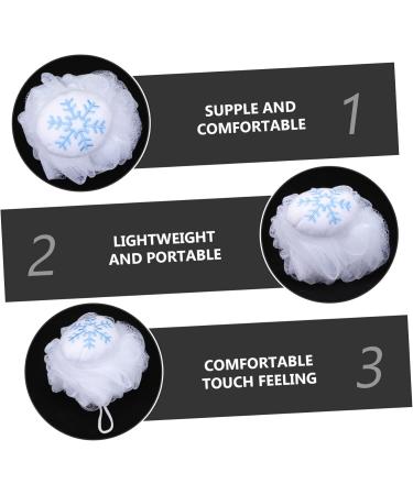 2pcs Bath Ball Shower Puff & Loofah Set | Holiday Bath Scrubber & Back Scrubber | Premium Shower Sponge Pouf - Buy Online on SooperMarket.com