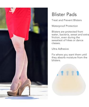 12 Sheets Moleskin Blister Plasters for Feet Waterproof Blister Bandage Foot Care Tape Patches Waterproof Adhesive Foam Blister Sticker Moleskin Pads for Women Men(Triangle) 12 Sheet#2 - Buy Online on SooperMarket.com
