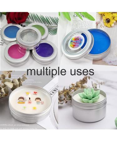 Zeoabsy 50 Pack 60ml Silver Aluminum Tin Cans with Screw Cap & Viewing Window - Ideal for DIY Ointments Candles Cosmetics & Shaving Soap - Buy Online on SooperMarket.com