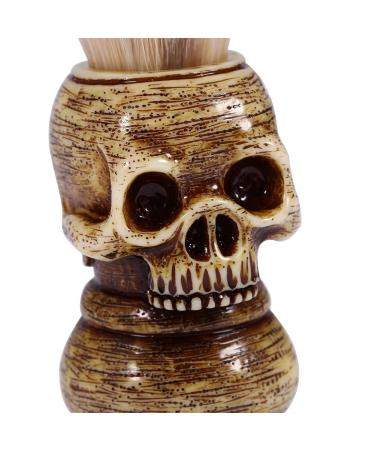 Beard Shaving Brush - Premium Men's Beauty Tool | Skull Barber Shop - Perfect Father's Day Gift - Buy Online on SooperMarket.com