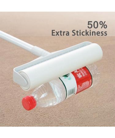 9.5'' Large Sticky Lint Roller with Long Handle - Pet Hair Remover for Furniture, Clothes, Carpet, Curtains - Buy Online on SooperMarket.com