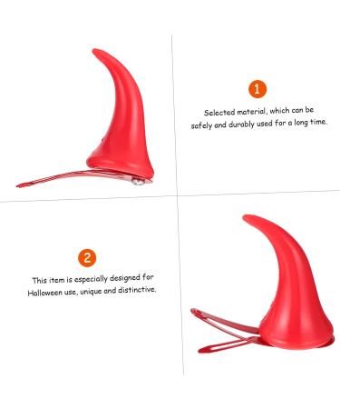 ABOOFAN 2 Sets Hairpin Blood Necklace Childrens Demon Costume Ox Horn Hair Clip Devil Horns Hair Clip Devil Costume Accessory Hair Clips Ornament Kits Halloween Hair Supplies Plastic - Buy Online on SooperMarket.com