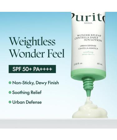 PURITO SEOUL Wonder Releaf Centella Daily Sun Lotion - Fragrance-free - 2.02 Fl Oz. - Buy Online on SooperMarket.com