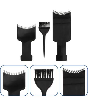 KALLORY Hair Coloring Paddle 3 Pc Highlighting Board Set - Black | Dyeing Brush Kit for Precision Hair Color Application - Buy Online on SooperMarket.com