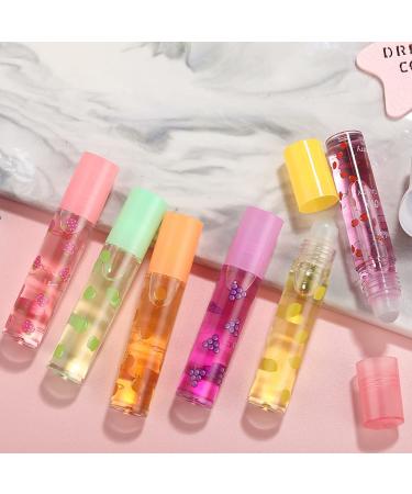 Mrettick Moisturizing Lip Oil Set - 6 Pcs Roll-on Lip Glaze for Fresh, Hydrated Lips - Buy Online on SooperMarket.com
