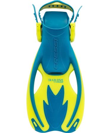 Cressi Kids Rock Fins S/M for Snorkeling, Swimming, Boogie Boarding - US Youth 1/3 | EU 32/34 - Blue/Yellow - Buy Online on SooperMarket.com