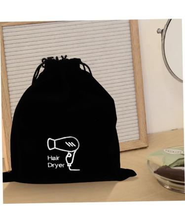 Baluue 5pcs Flannel Hair Dryer Bag Travel Drawstring Bag Hair Tools Travel Bag Hair Dryer Bag for Travel Bag for Hair Dryer Hair Dryer Organizer Flat Ironing Travel Bag Travel Makeup Bag 26.00X23.00X0.50CMx5pcs Blackx5pcs - Buy Online on SooperMarket.com