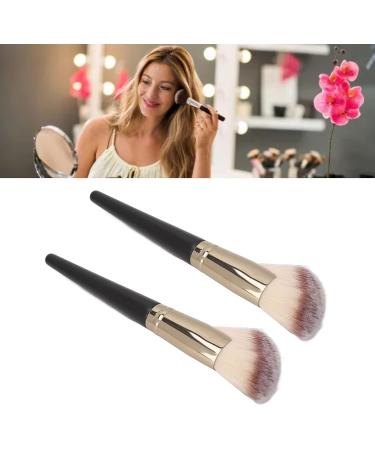 Contour Brush Pack of 2 Facial Shadow Brushes Soft Fiber Show Brush Makeup Powder Brush with Wooden Handle for Salon Travel - Buy Online on SooperMarket.com