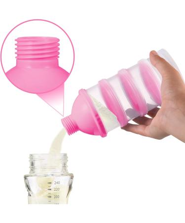 Milk Powder Dispenser Pots - BPA Free Formula Container for Travel & Outdoor Activities (Pink) - Buy Online on SooperMarket.com