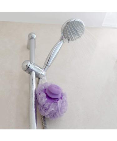 Grand Fusion Exfoliating Loofahs for Men and Women - Pack of 3 Purple Body Scrubbers with Liquid Soap Dispensing Feature - Compatible with Your Favorite Body Wash - Convenient Hanging Loop - Buy Online on SooperMarket.com