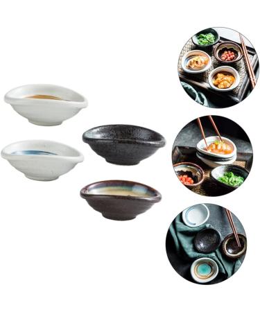 Zerodeko 4pcs Ceramic Side Dish Sauce Plate Condiment Dish Soy Sauce Small Saucer Dipping Bowl Fruit Salad Bowls Japanese Snack Fruit Snack Ice Food Container Household Ceramics Pickles - Buy Online on SooperMarket.com