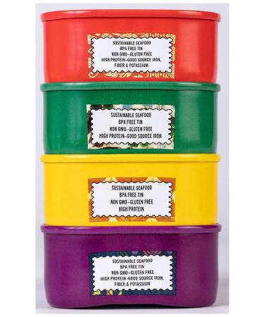Fresh Gourmet Canned Tuna Variety Pack - High-Protein Snack & Meal | Non-GMO, Wild-Caught, Mediterranean Diet Friendly | 4.25 oz (Pack of 4) - Buy Online on SooperMarket.com