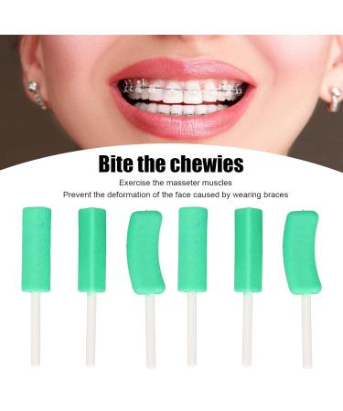 6 Pack Orthodontic Chewies - Portable Hygienic Silicone Aligner Trays for Men & Women | Green - Buy Online on SooperMarket.com