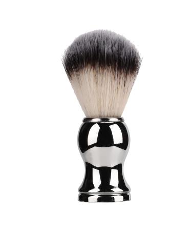 Shaving Brush for Men Hair Salon Shave Brush with Soft Premium Bristles and Silver Handle Hand Crafted Shaving Brush with Strong Cleaning Force Portable Skin Friendly Beard Brush