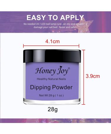 28g/Box Purple Dipping Powder - No Lamp Cure, Gel-Like Nails, Natural Dry - Nail Salon Quality - HJ-ND064B-No.56 - Buy Online on SooperMarket.com