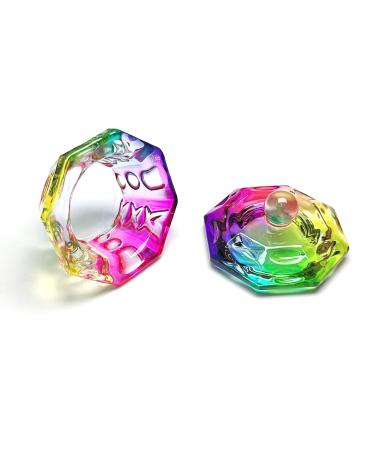 Dappen Dish 1 PC Dappen Dish with Lid for Nail Art Monomer Acrylic Nail Liquid Crystal Cup Manicure Tools for Professional Use and Home Use. (Hexagon)