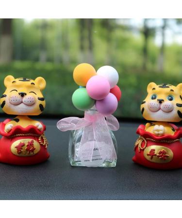 ORFOFE Digital Dash 1pc Year of The Tiger Bobble Head Ornament Crafts Office Resin Shake Your Head Red Fengshui Statue Red 1 6X6X9.5CM - Buy Online on SooperMarket.com