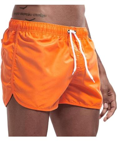 Ronony Men's Short Pants - Quick-Dry Summer Sports Shorts for Running & Training | Fitness Jogging Pants with Pockets (M Z004 #Orange) - Buy Online on SooperMarket.com
