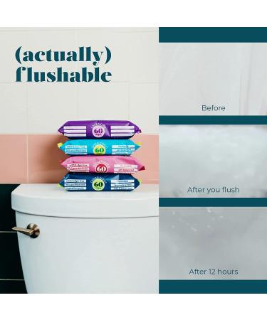 Goodwipes Flushable Butt Wipes - Aloe & Botanicals, Gentle & Soothing Wet Wipes | 240 Count, Septic Safe, Home Dispenser | 4 Pack Variety - Buy Online on SooperMarket.com