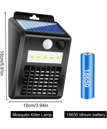 Bugg Outdoor Solar Powered Zapper | Waterproof Solar Zapper Against Mosquitoes for Outdoor | Mosquito Repellent with Motion Sensor Effective and Safe for Virtcooy - Buy Online on SooperMarket.com