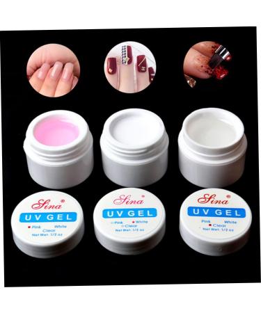 3 Colors Quick Uv Builder Gel Nail Extension Gel Nail Strengthen Uv Gel Nail Art Manicure Set Crystal Enhancement Gel For Professional Or Beginner 3PCS - Buy Online on SooperMarket.com