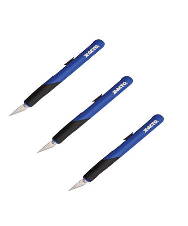 ELMERS X-Acto Retract-A-Blade Knife 11 Blade-Blue/Black (X3204) 3 Pack