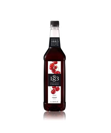 1883 Maison Routin Premium Cherry Syrup for Cocktails Mocktails Iced Tea Smoothies PET 1L
