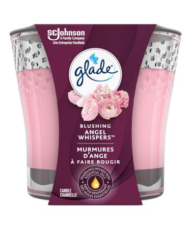 Glade Scented Candle Angel Whispers 1-Wick Candle Air Freshener Infused with Essential Oils for Home Fragrance 1 Count
