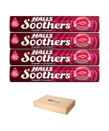 Halls Soothers 4 Cherry Flavour with Real Fruit Juice with A Liquid Centre for Little Moments of Refreshment - Sold by VR Angel