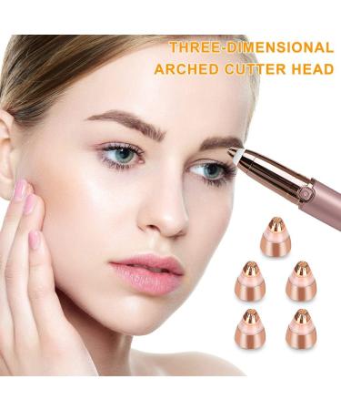 Greendhat Rose Gold Replacement Heads for Flawless Eyebrow Hair Remover - 5Pcs, Painless Trimmer Blades for Perfect Touch, Smooth Finish - As Seen On TV, 18K Gold-Plated - Buy Online on SooperMarket.com