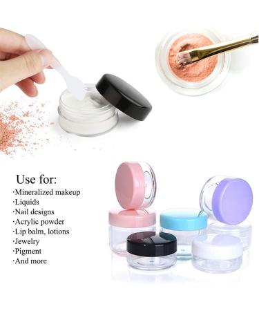 Pudsern 105-Piece 10g Cosmetic Sample Container Set - Empty Round Plastic Jars for Creams Nail Polish Lip Balm & Makeup Storage - 7 Color Options - Buy Online on SooperMarket.com